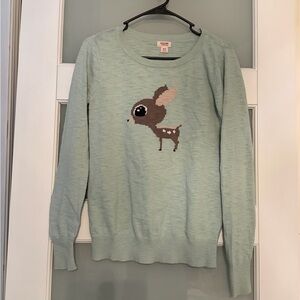 Target Light Green Sweater with Deer Design